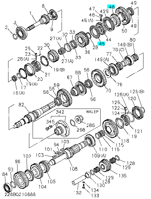 Кольцо синхронизатора, тройной ISUZU GiGa / Forward (z=54 зуба)