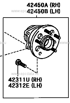 Ступица колеса задняя с подшипником Toyota (GmB)