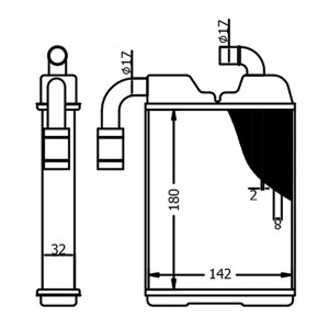 Радиатор отопителя салона MAZDA / Габариты сот: 180 х 147 х 32mm