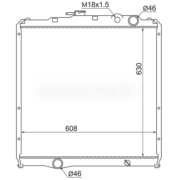 Радиатор основной FUSO 6D16/6M60 92-99 (630x608x48)